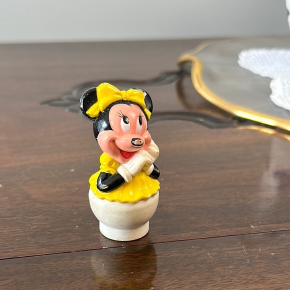 Disney Arco Minnie Mouse Yellow Dress Figurine Vintage - Picture 2 of 8